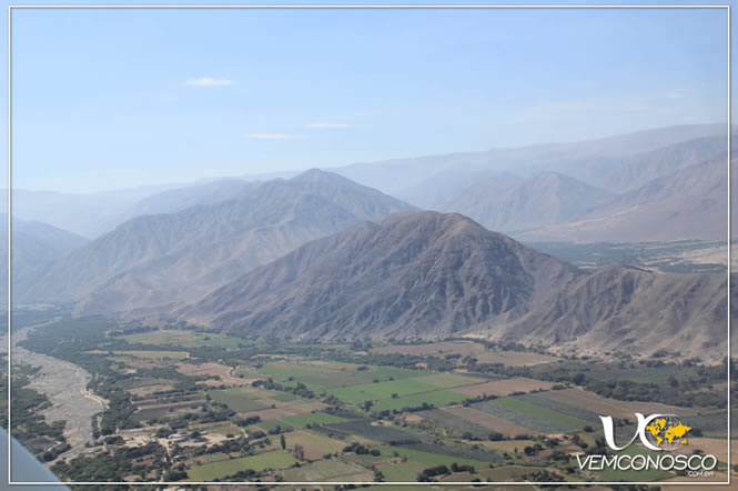 Vales férteis graças a irrigação desenvolvida pelos Nazcas